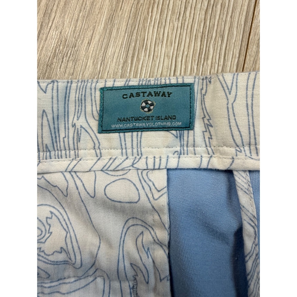 Castaway Nantucket Island Mens 42 Blue Horse Racing Embroidered Chino Pants - Picture 2 of 8